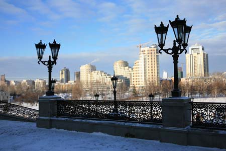 Набережная екатеринбург зимой