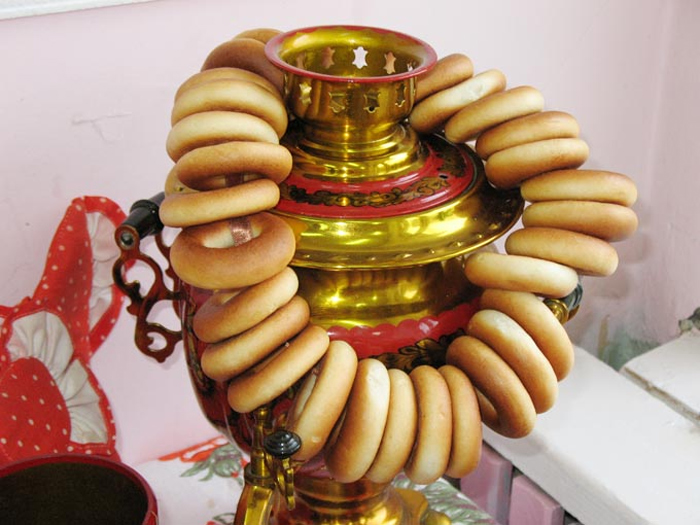 Картинка самовар с баранками