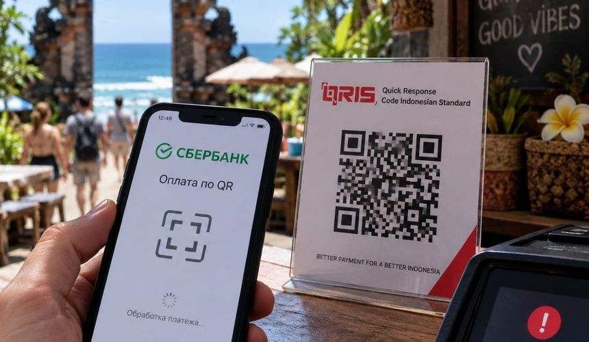 QR не прошел: туристы на Бали отметили сбои при оплате через банковское приложение