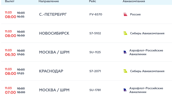 Из-за вечернего «ковра» в Сочи часть рейсов перенесли на утро