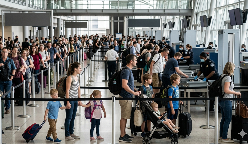 Отдельные линии досмотра для пассажиров с детьми предложили ввести в аэропортах России 