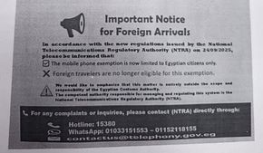 В Египте туристам придется заплатить налог за регистрацию телефона