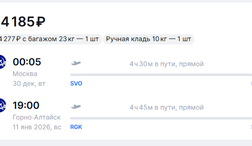 «Это какое-то сумасшествие»: туристов возмутила цена билетов на Алтай в новогодние праздники