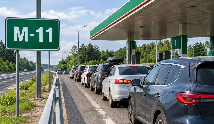 Автотуристы не нашли бензин на заправках между Москвой и Петербургом