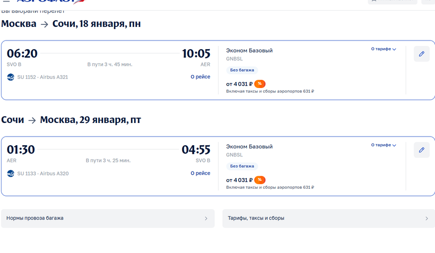 Куда выгодно лететь зимой по распродаже «Аэрофлота»