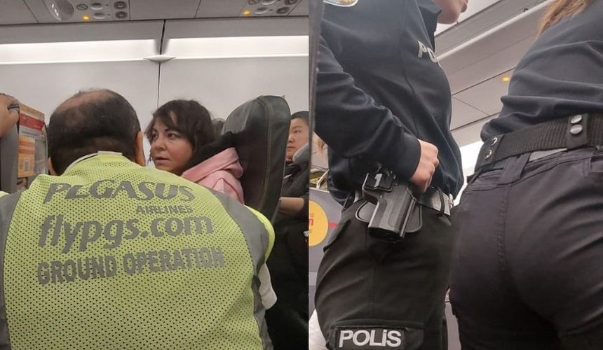 Туристку тащили по полу салона самолета, чтобы высадить с рейса из Турции