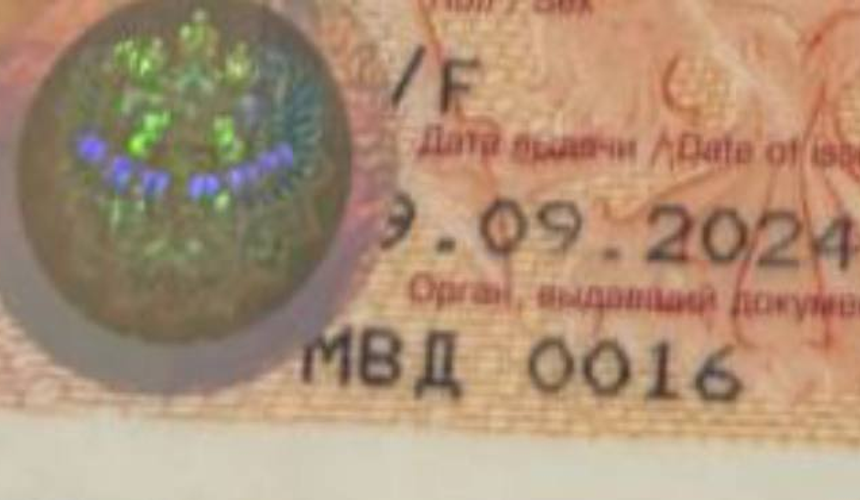 Ошибка в загранпаспорте: из-за печати не видны пол и дата выдачи