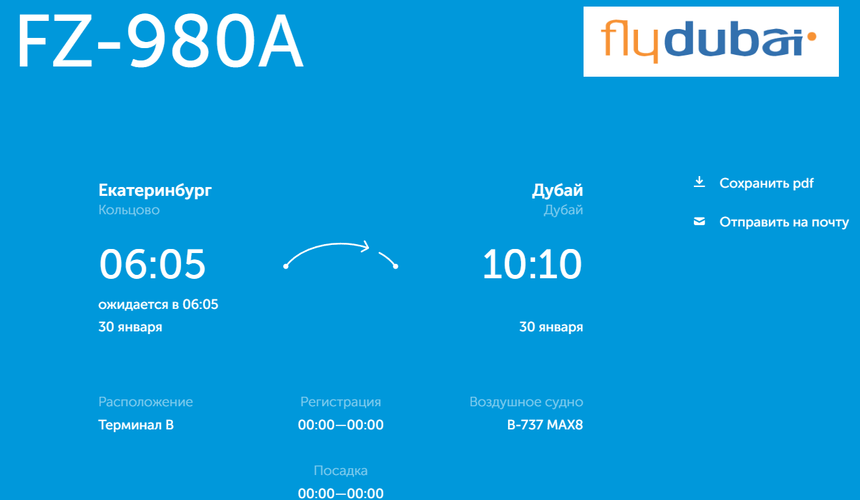 Flydubai предложила туристам автобус вместо самолета