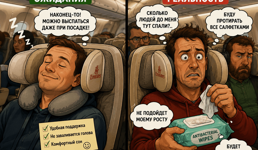 «Не для брезгливых»: туристы поспорили о новых подголовниках Emirates