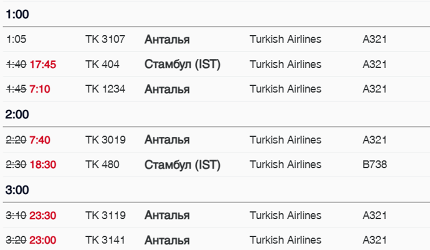 Из-за «ковра» у Turkish Airlines задержки рейсов до 20 часов