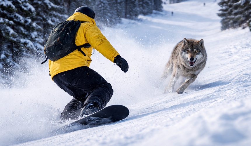 Горнолыжный курорт на Домбае опроверг рассказ сноубордиста о столкновении с волком