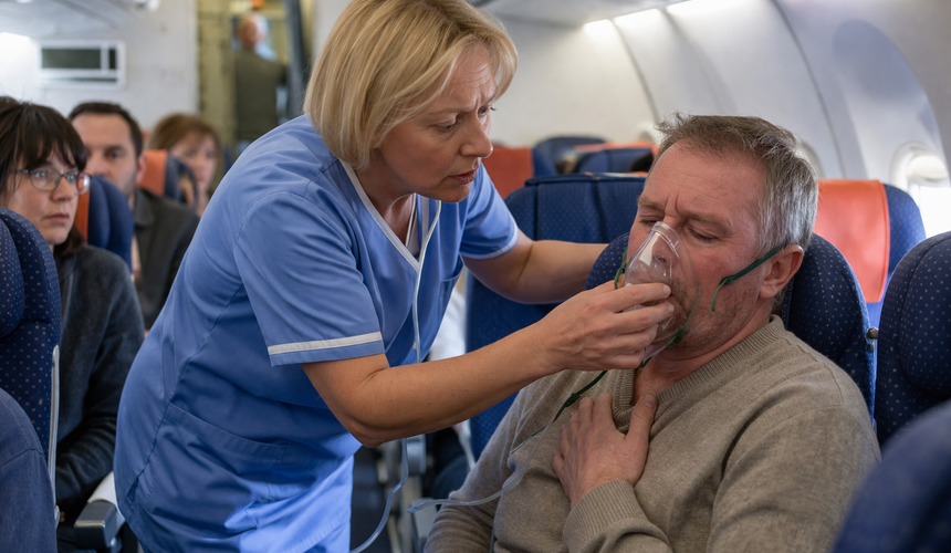 Медсестра спасла пассажира с приступом на борту рейса Москва – Ставрополь