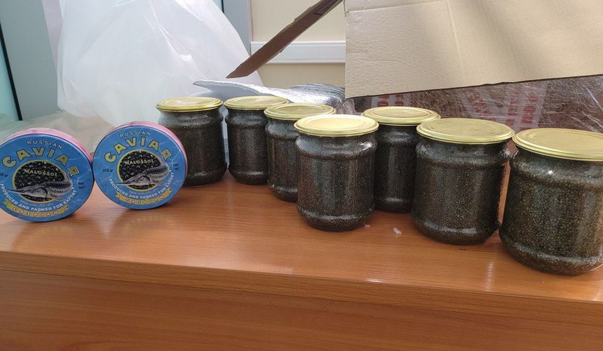 Турист попытался улететь в Дубай с девятью банками черной икры