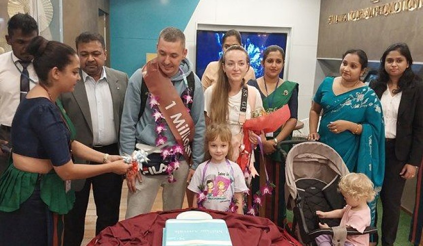 Турист из России стал миллионным гостем на Шри-Ланке