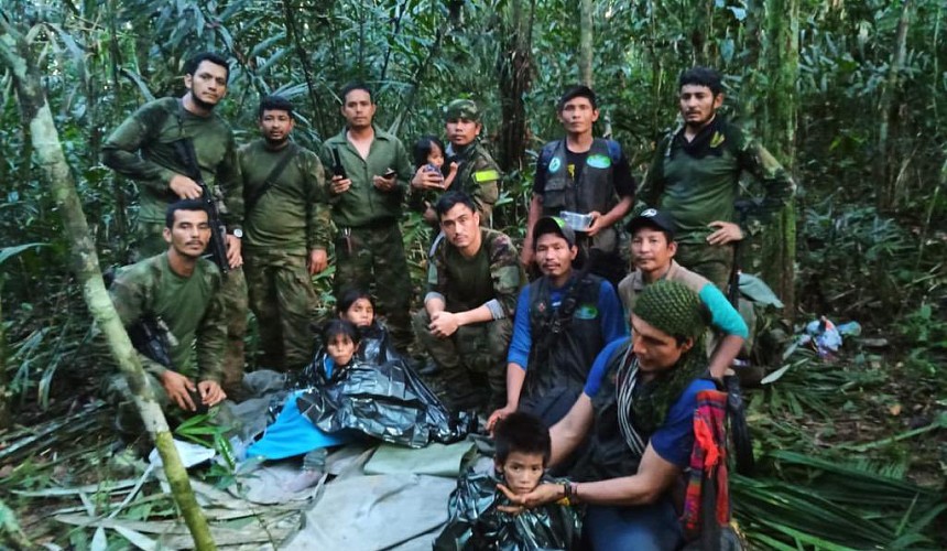 В Колумбии нашли живыми четверых детей спустя 40 дней после авиакатастрофы