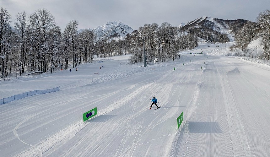«Роза Хутор» и МегаФон запустили уникальную для России горнолыжную трассу