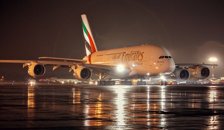 Авиакомпания Emirates проапгрейдила рейс в Москву до Airbus А-380