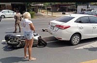 На Пхукете в машину с россиянином за рулем врезался полицейский на мотоцикле